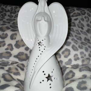 Yankee Candle Angel Tealight Luminary 9" Porcelain "All Is Bright" Christmas
